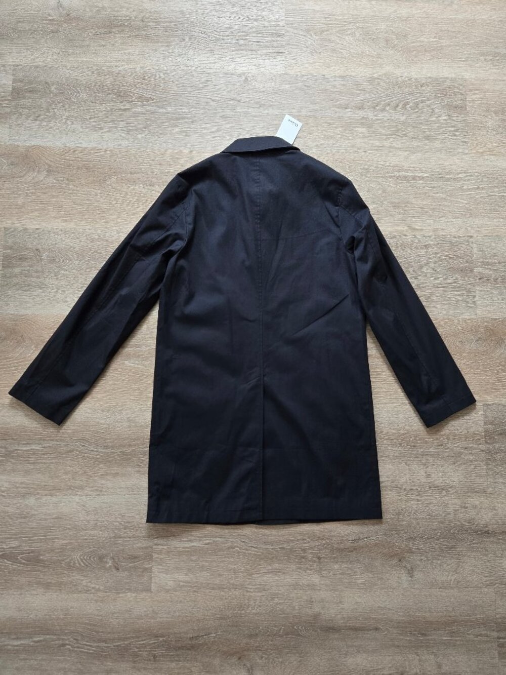 Quince Comfort Stretch Trench Coat Midnight Black Medium New With Tags No Belt - Picture 4 of 15